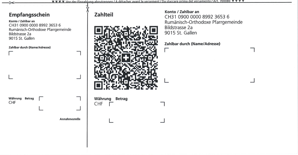 Donatie Biserica St Gallen